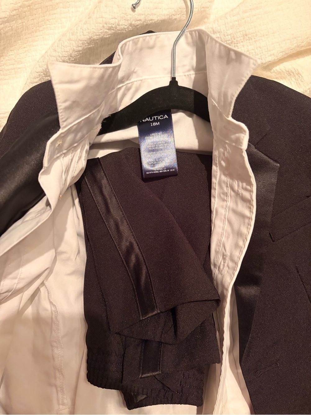 Nautica Black Jacket with White Collar